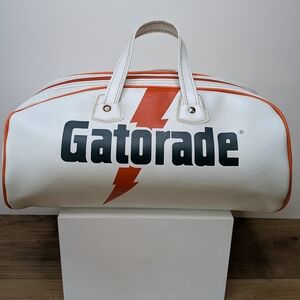 Vintage '70s Very Rare Gatorade White/Black/Orange PVC Duffle Gym Travel Bag